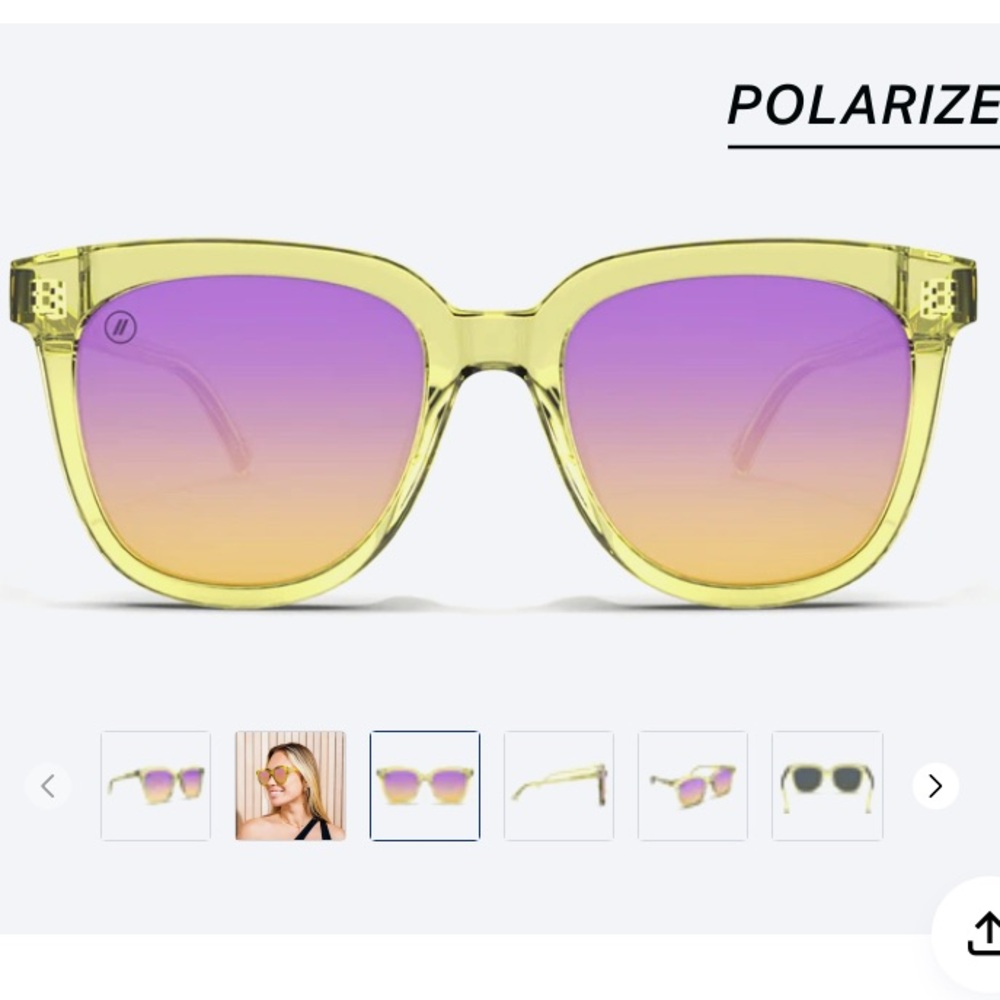 Blenders Grove- Spark Lime polarized sunglasses - Picture 2 of 9